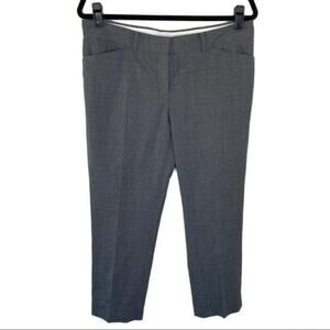Lafayette148 Gray Stretch Manhattan Skinny Capri Trouser 8